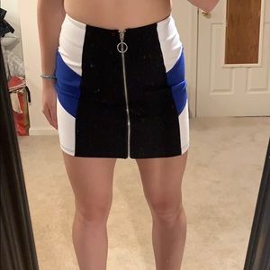 forever 21 colorblock mini skirt